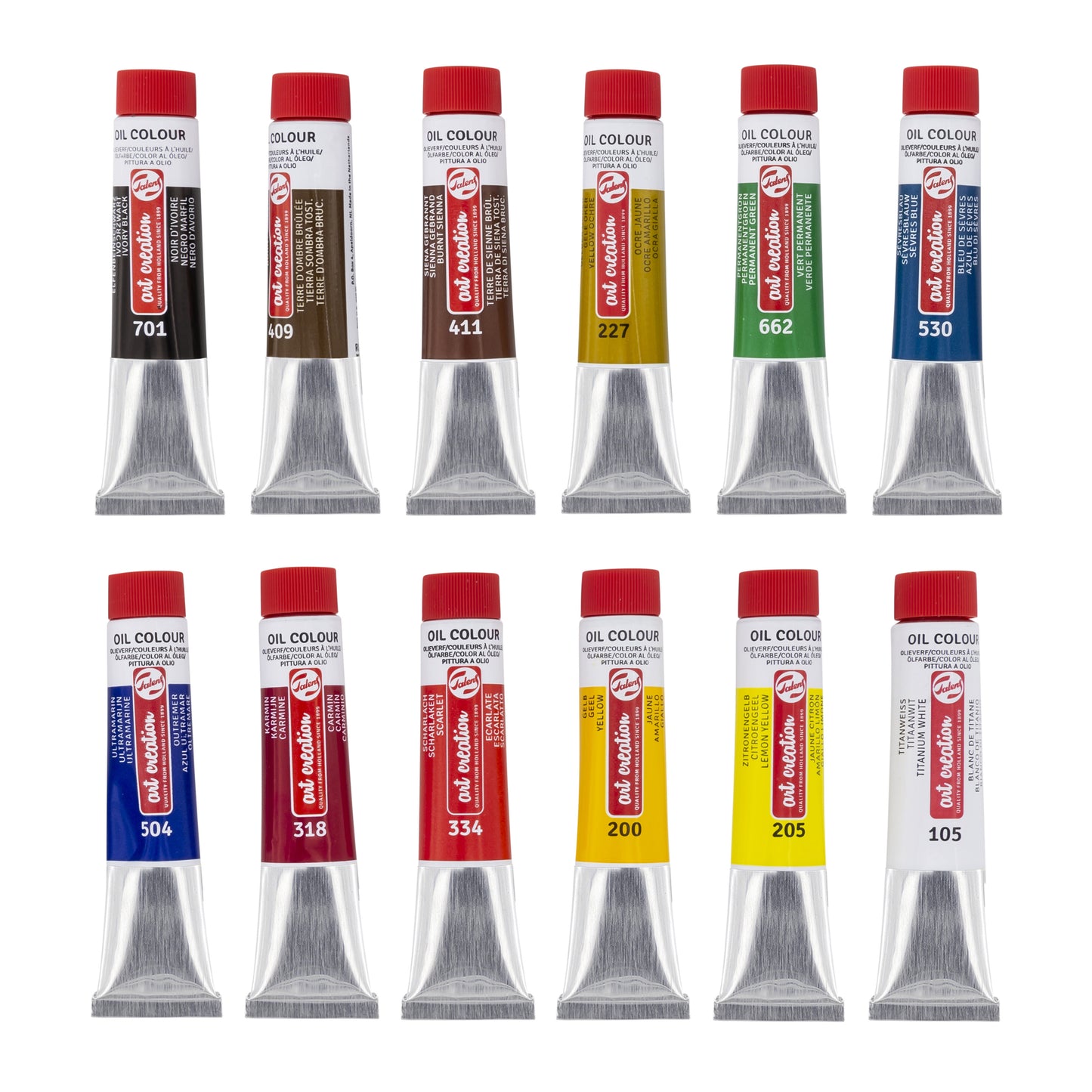 Talens TAC Set 12x 12ml olieverf, veelzijdig en langdurig mooi - 2