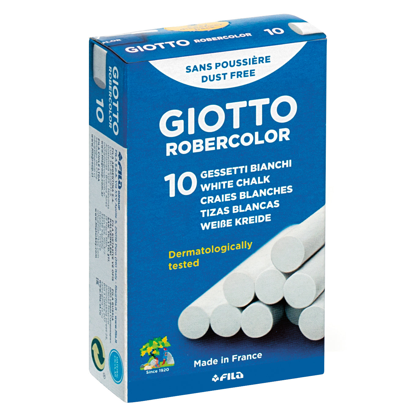 Schoolbordkrijt Giotto Wit, Rond, Stofvrij en Dermatologisch Getest