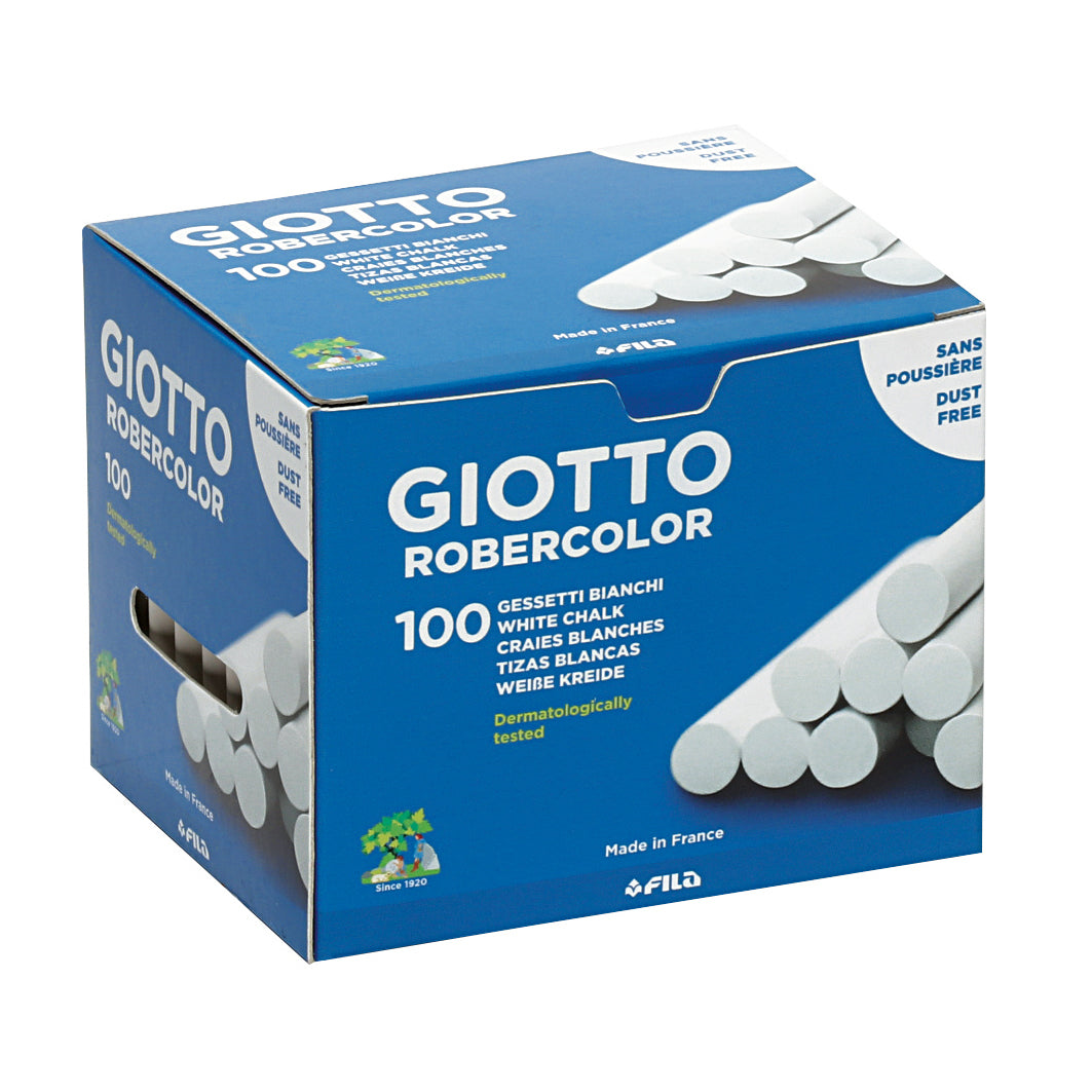 Schoolbordkrijt Giotto Wit, Rond, Stofvrij en Dermatologisch Getest