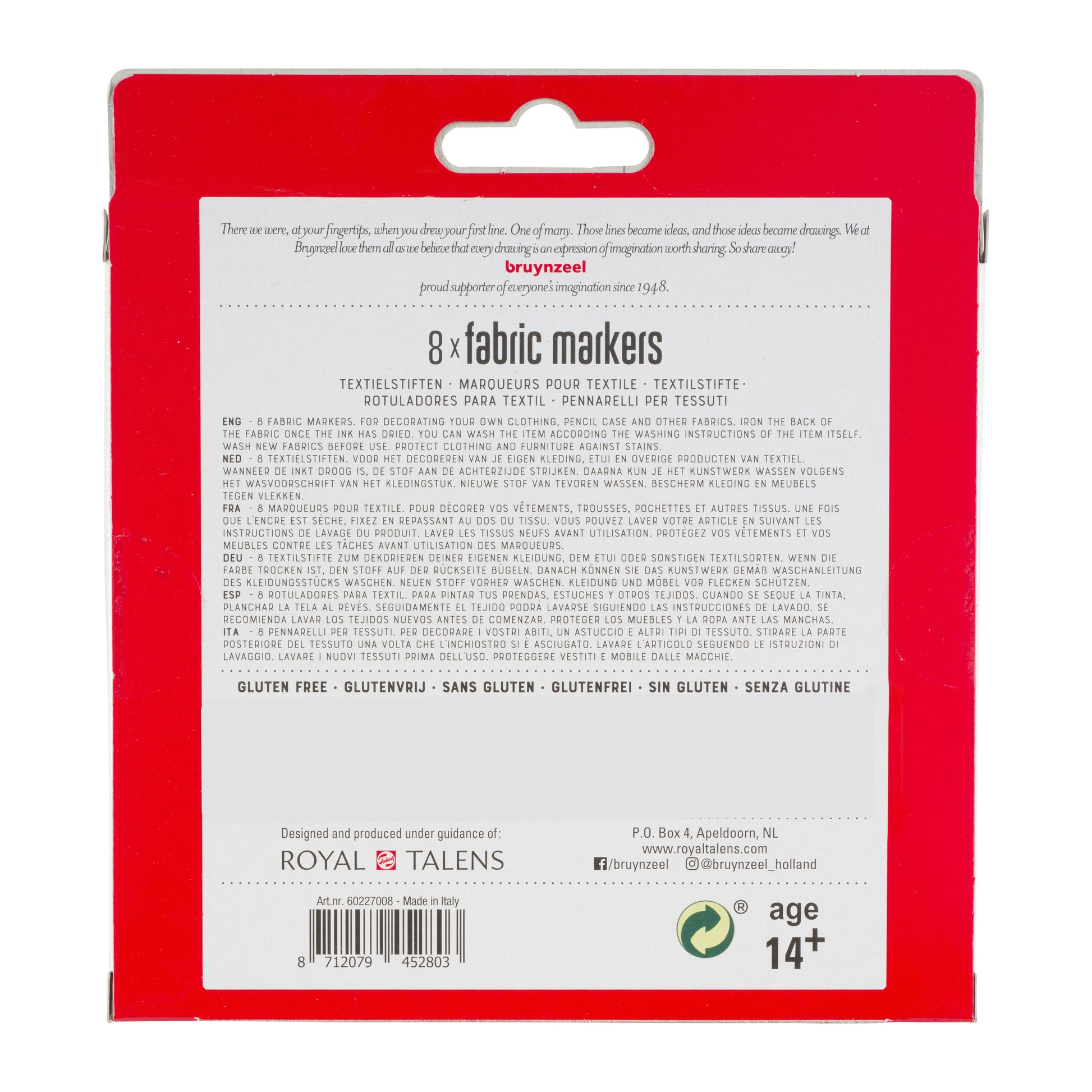 Bruynzeel Textielstift Assorti 8 kleuren - 3