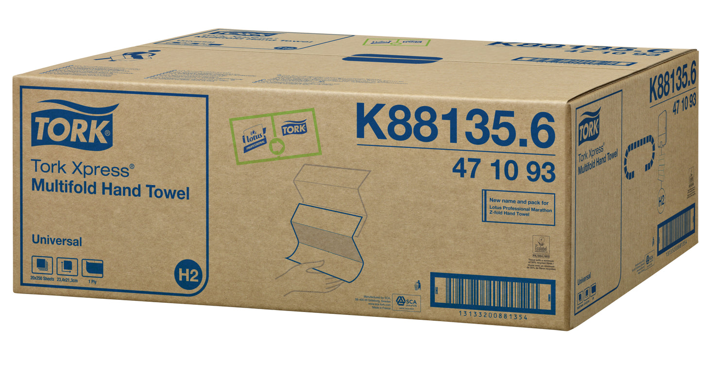 Tork Xpress Multifold Wegwerphanddoekjes Wit 1-laags
