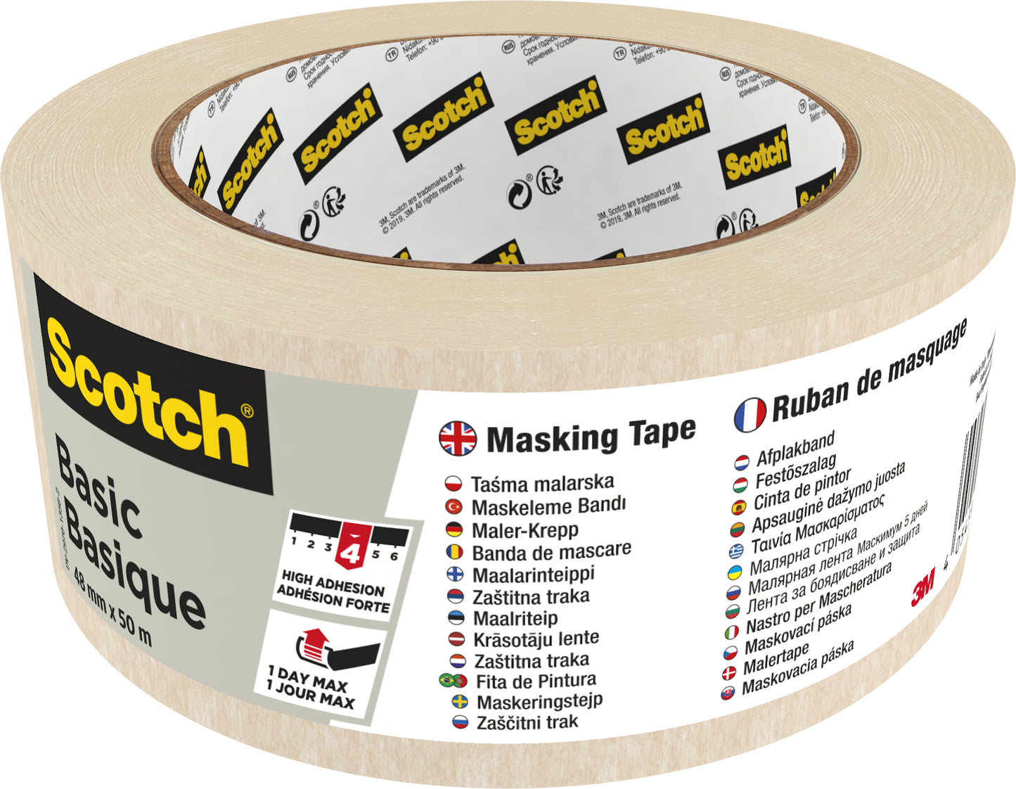 Afplaktape Scotch Basic 48mm x 50m, Beige