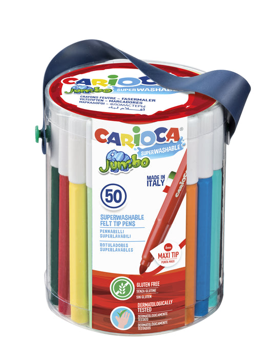 Carioca Jumbo Maxi Viltstiften Assorti 50 Stuks