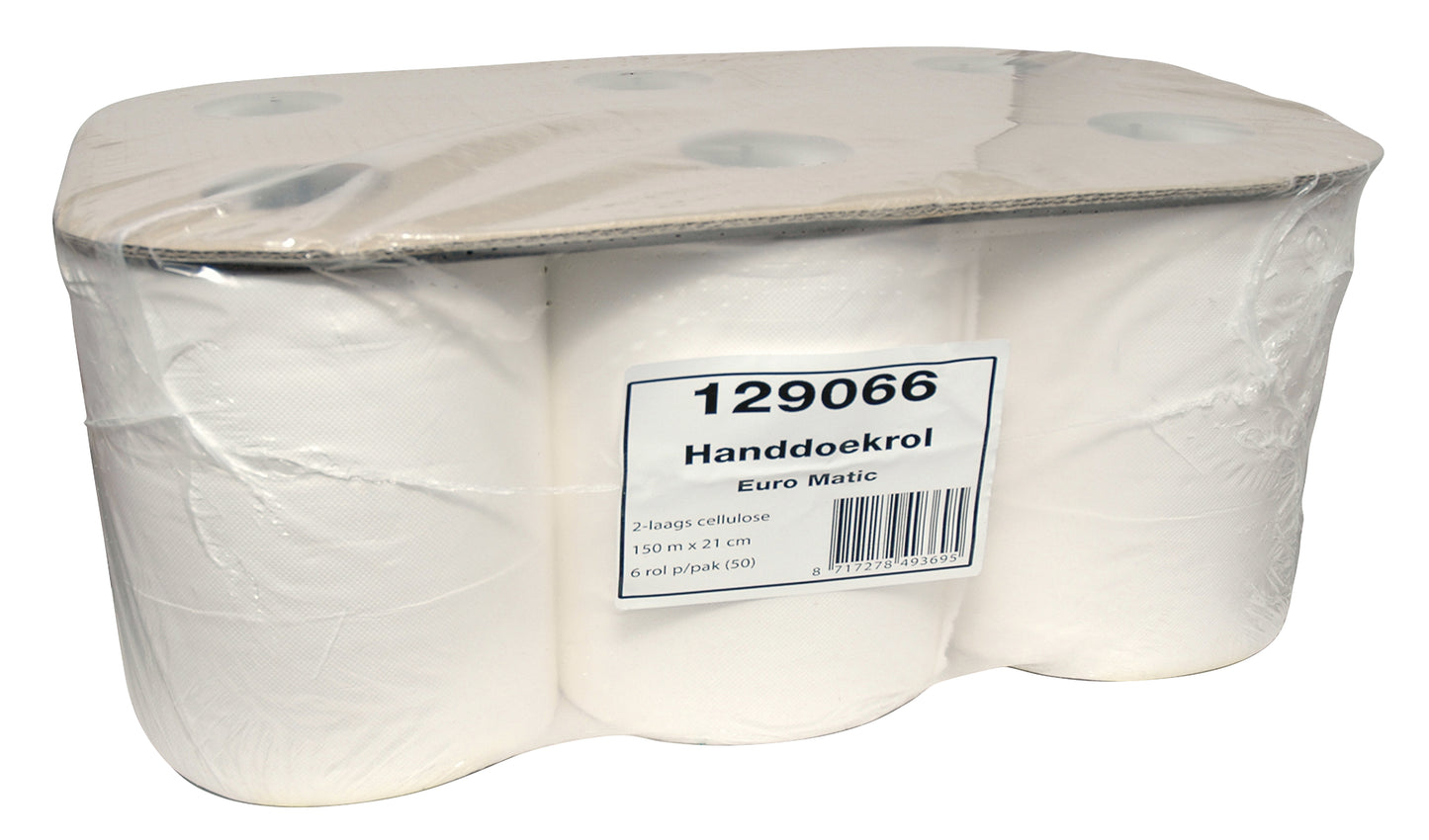 Handdoekrol Matic 2-laags wit 150m - 2