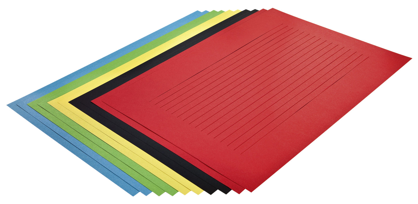 Folia Vlechtstrokenpapier 130g 35x50cm, 10 Kleuren Set