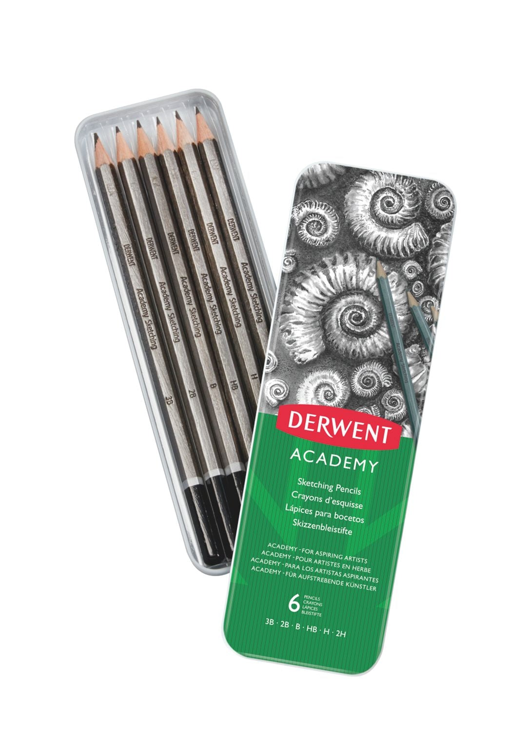 Derwent Academy Schetspotloods, 6,9 mm, 8B-2H - 2