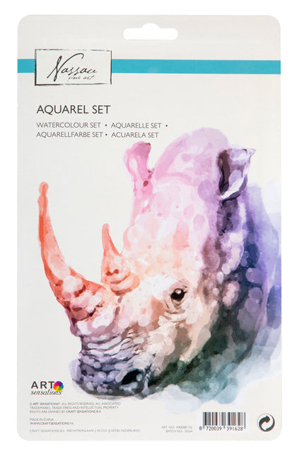 Aquarelverf Nassau Art 18 Kleuren met Penseel - 2
