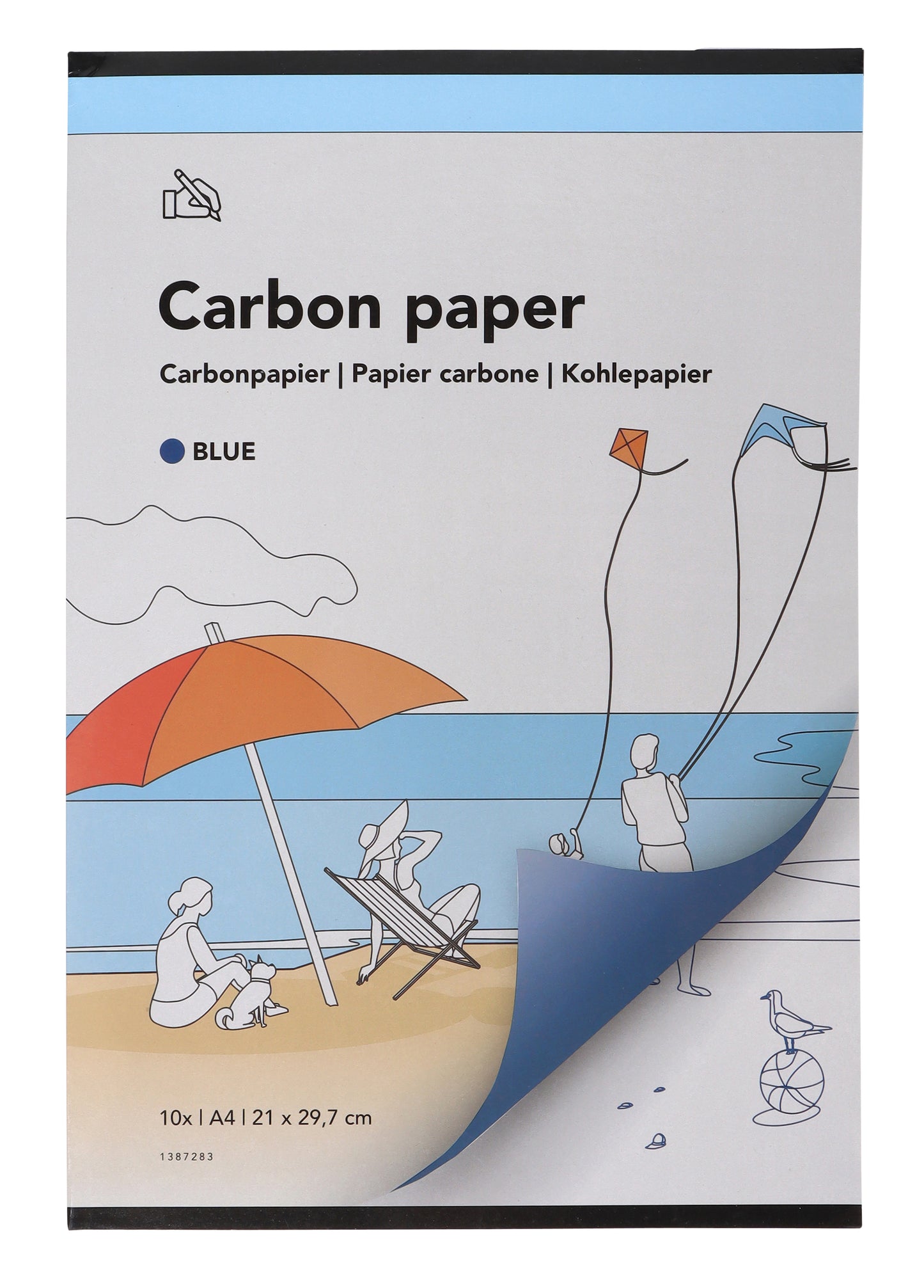 Carbonpapier Qbasic A4 21x29,7cm Blauw 10 Vel