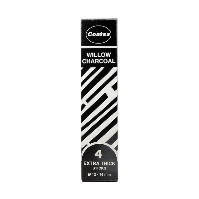 Coates Houtskool Extra Dik, 12-14mm, 4 stuks