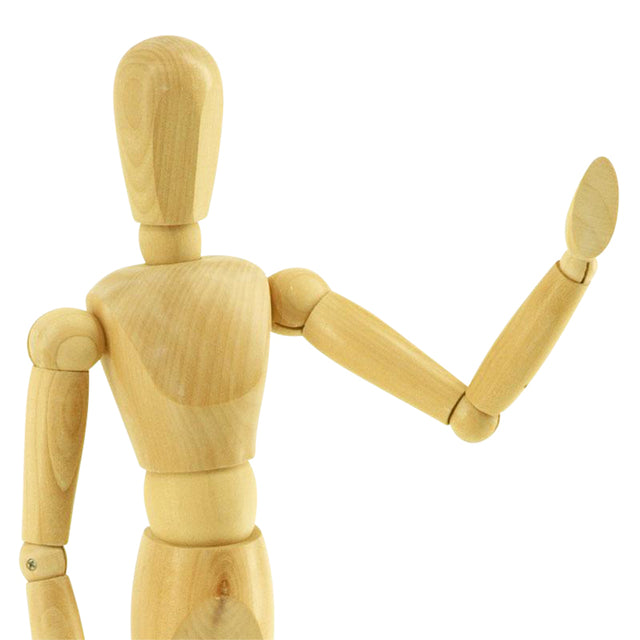 Ledenpop Conda man 30cm ongelakt van hout