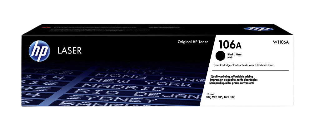 HP W1106A 106A Zwarte Tonercartridge voor HP printers