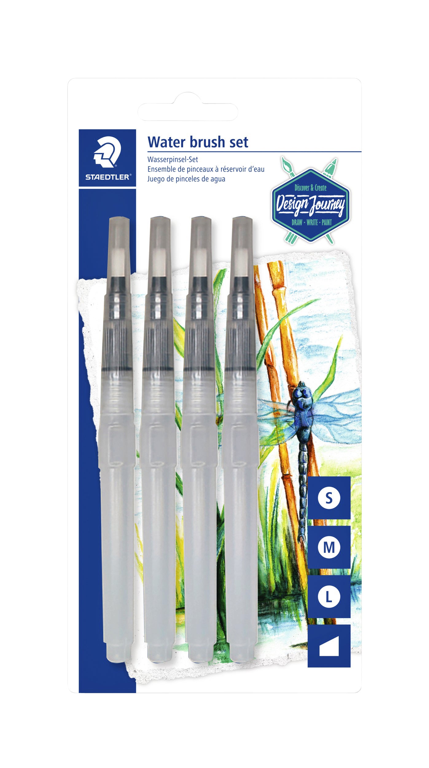 Staedtler Waterbrushstift Design Journey M-L Assorti