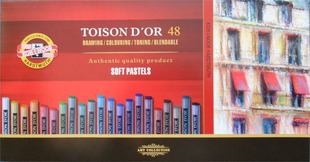 Koh-I-Noor Toison Pastelkrijt Rond, Assorti, 48 Kleuren