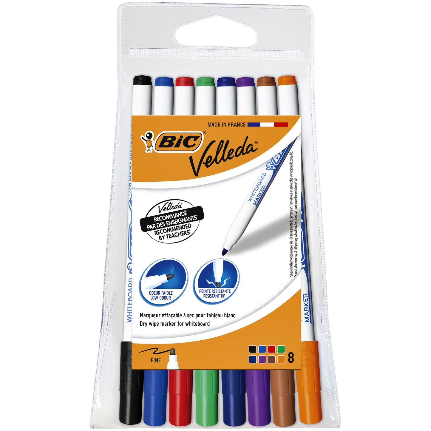 BIC 1721 Whiteboard Marker rond F assorti, 1,5mm