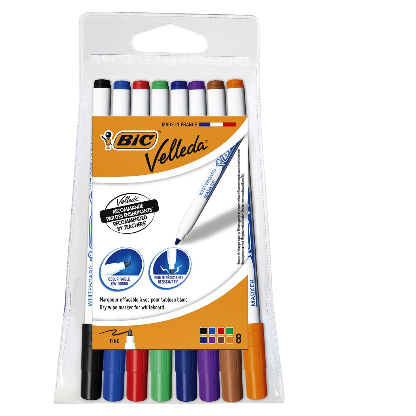 BIC 1721 Whiteboard Marker rond F assorti, 1,5mm - 2