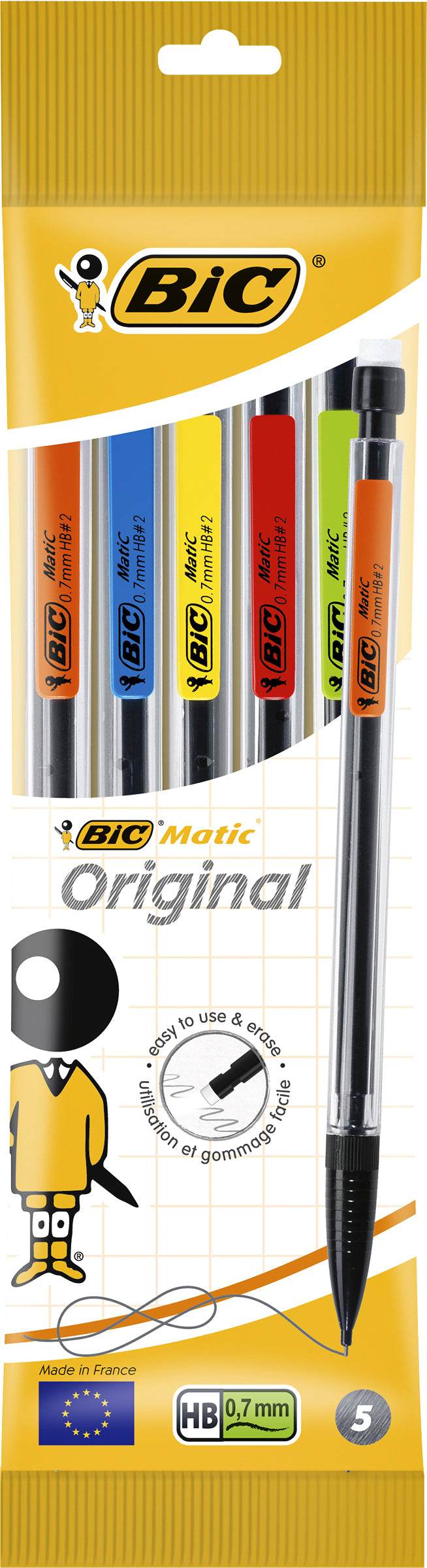 Vulpotlood Bic Matic Original HB, 0,7mm, assorti