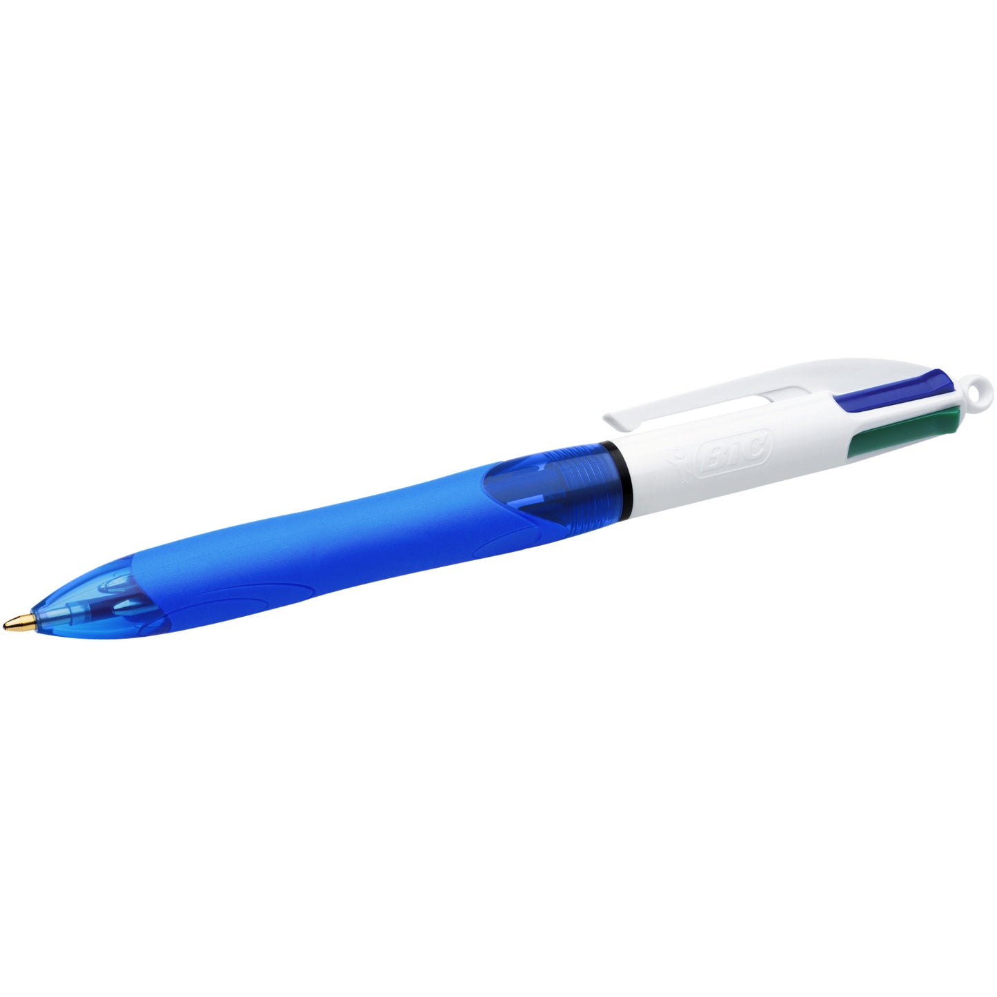 BIC 4-Kleuren Grip Balpen M, Blauw, Soft Rubber Grip - 2