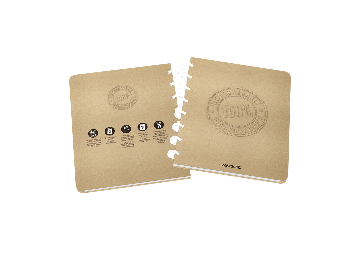 Adoc BIO A5 Lijnschrift 144 Pag 90 g/m² Kraft