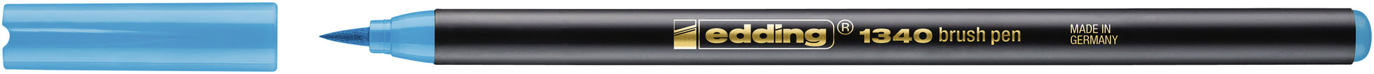 edding 1340 Brushpen Azuurblauw met Waterbasis Penseelpunt