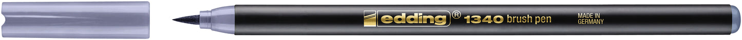 Edding 1340 Zilverkleurige Brushpen voor Beletteren en Kleuren