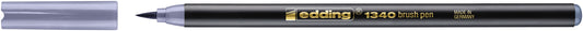 Edding 1340 Zilverkleurige Brushpen voor Beletteren en Kleuren