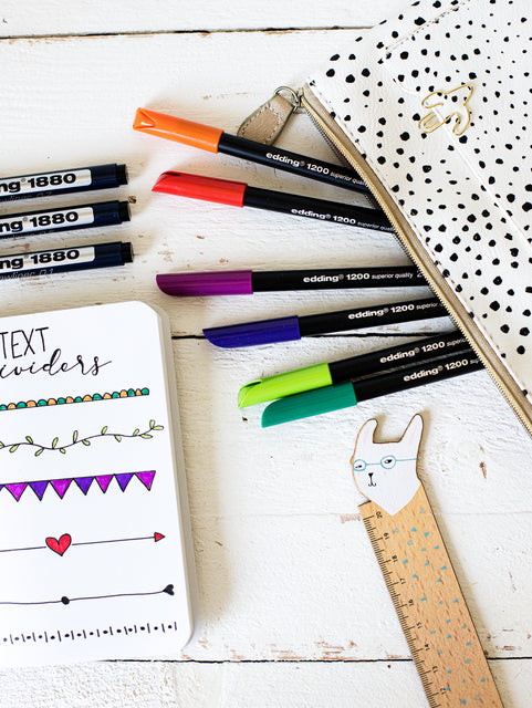 Edding 1200 Fijn Fineliner Assortiment, Waterbestendige Inkt - 6