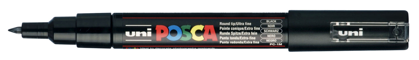 Posca PC1MC EF Zwart, Extra Fijn Verfstift