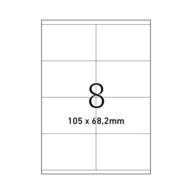 Office etiketten 105x68,2mm, 8 per vel - 3