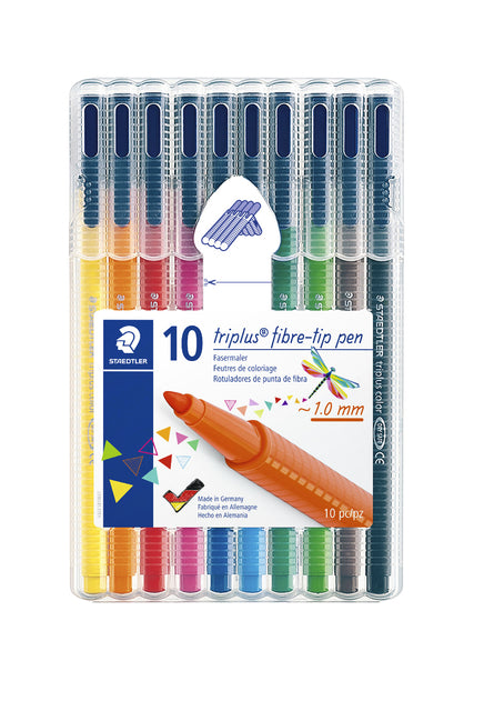 Staedtler Triplus Color 323 driekantige viltstift, 10 kleuren