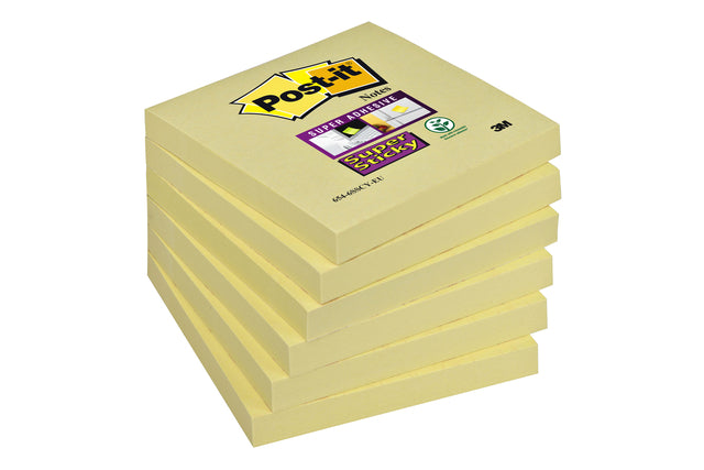 Post-it Super Sticky Notities 76x76mm Geel