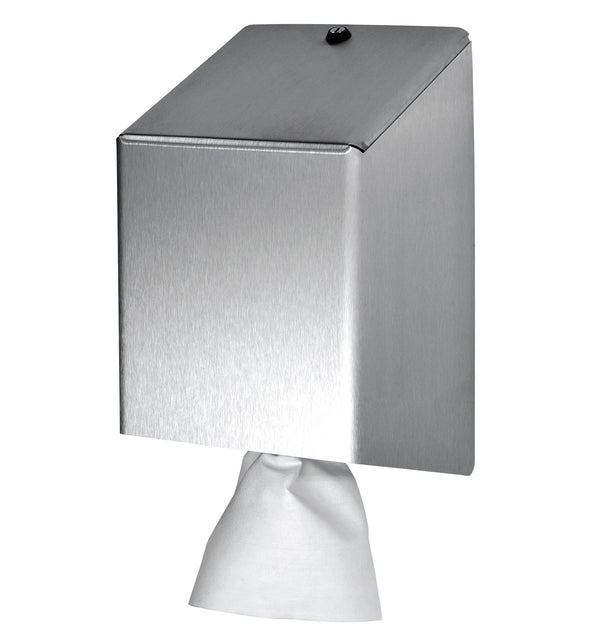 Midi poetsroldispenser RVS Euro Products, hygiënisch en afsluitbaar