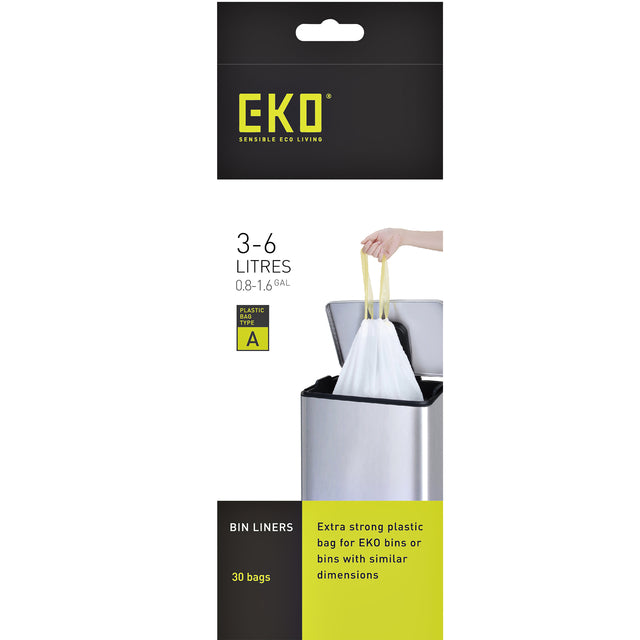 Afvalzak EKO MDPE type A 35x40cm 3-6L wit - 2