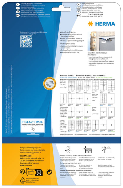 HERMA 4598 Weerbestendige A4 folie etiketten 105x148mm 40 stuks - 2