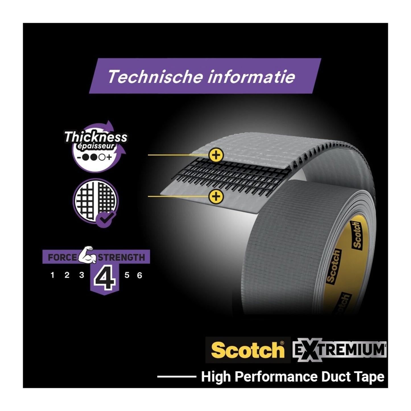Scotch Extremium Duct Tape Grijs 18.2mx48mm - Krachtig en Spoorloos - 3