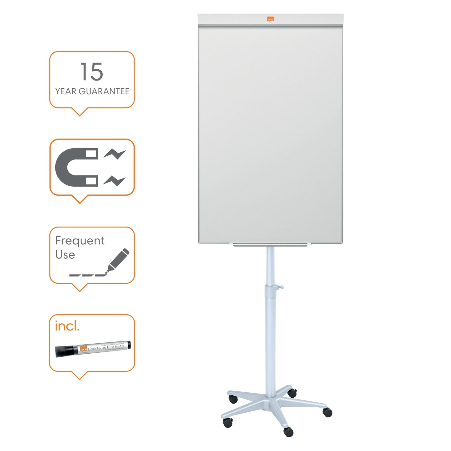 Flipover Nobo Mobiel Retailverpakking, Magnetisch Staal - 4