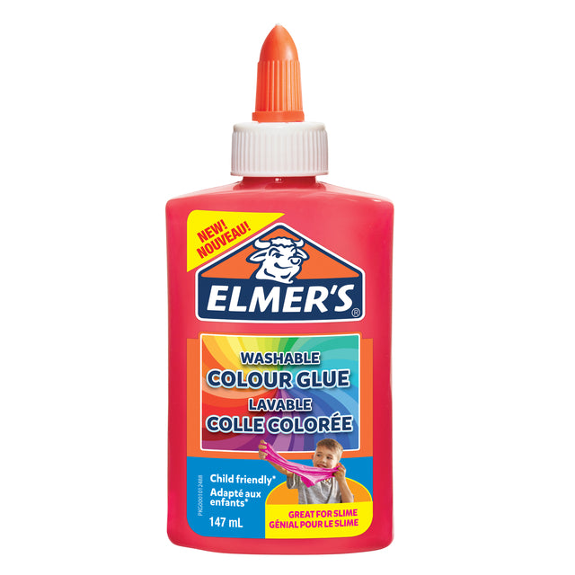 Elmer's Kinderlijm 147ml gekleurd roze, afwasbaar en kindvriendelijk - 5