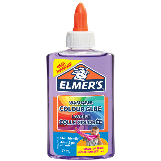 Elmer's doorzichtige kleur-lijm 147ml paars - 5