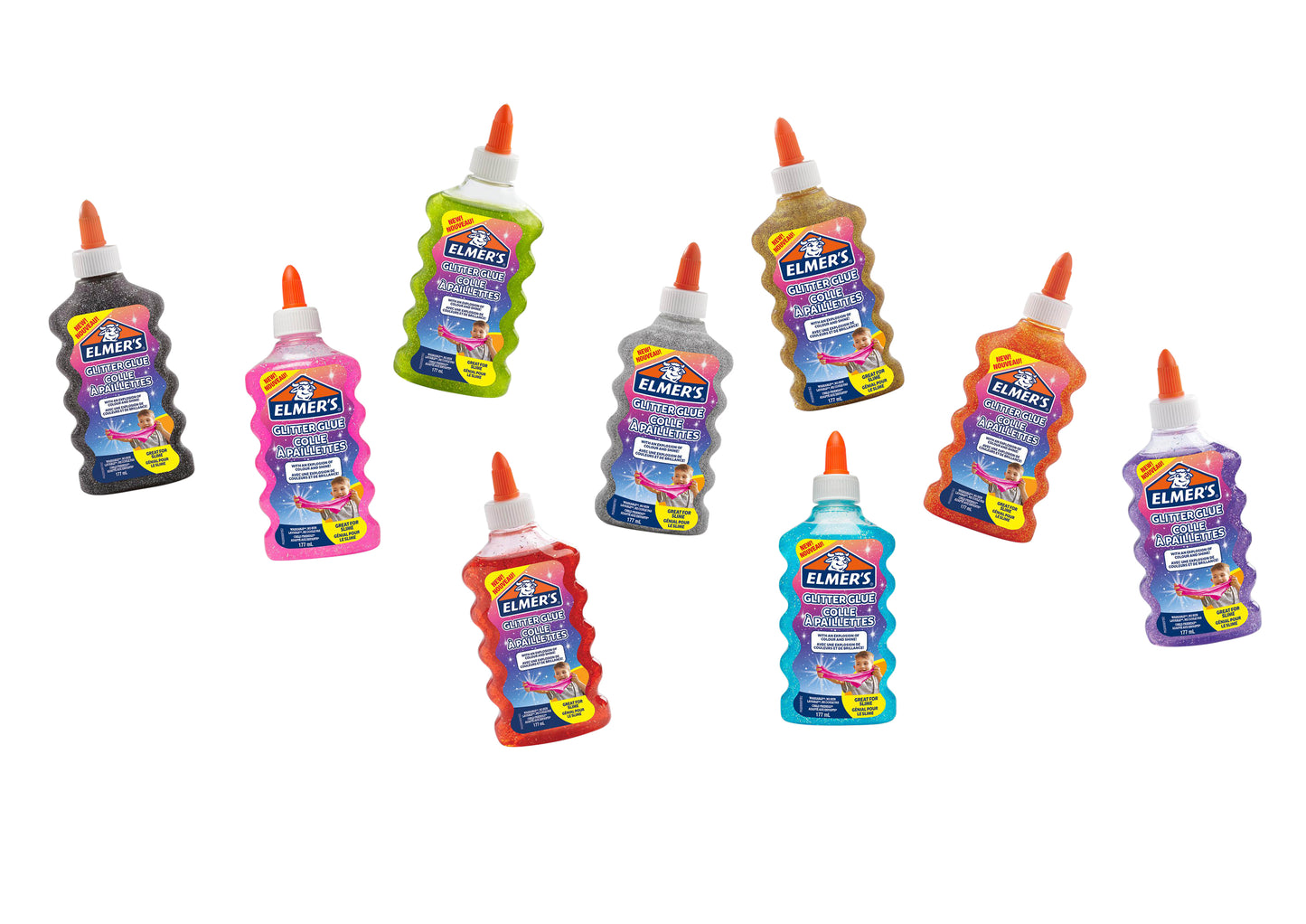 Elmer's Glitterlijm Rood 177ml met glitters, kindvriendelijk