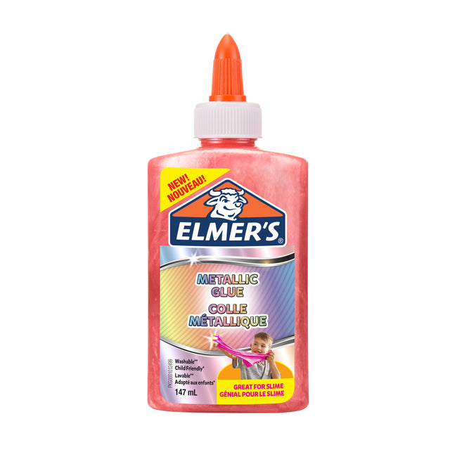 Elmer's Kinderlijm Metallic Roze 147ml, wasbaar en kindveilig - 8