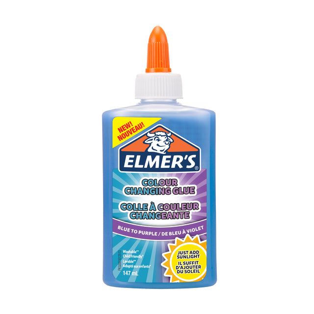 Elmer's Color Change Kinderlijm 147ml blauw naar paars - 4
