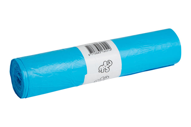 Afvalzak Powersterko HDPE T23 58x100 cm, 70L Blauw, 15 micron