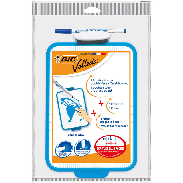 BIC Velleda Whiteboard 19x26cm met Stift en Wisser