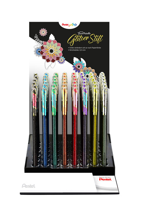 Gelschrijver Pentel K110 Dual Metallic 48st, Assorti