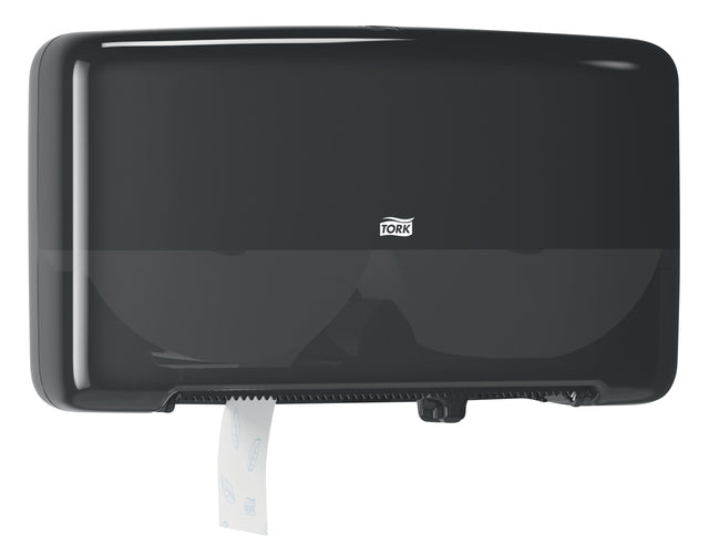 Toiletpapierdispenser Tork Twin Mini T2 zwart
