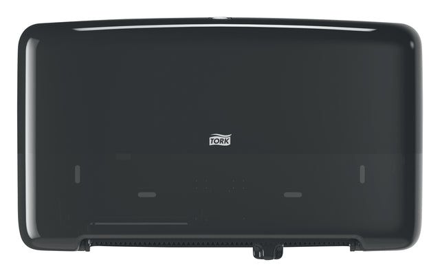 Toiletpapierdispenser Tork Twin Mini T2 zwart - 2