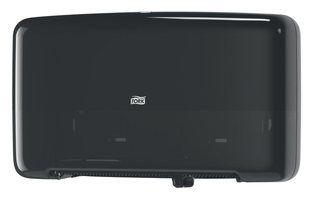 Toiletpapierdispenser Tork Twin Mini T2 zwart - 3