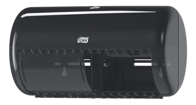 Toiletpapierdispenser Tork T4 twin verticaal zwart - 3