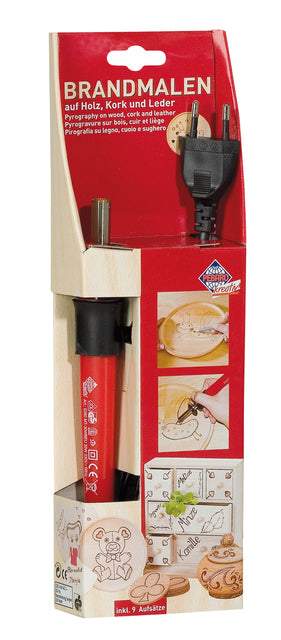 Pebaro Basis Houtbrander met 9 Opzetstukken - 2