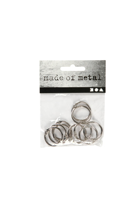Boekbindersringen Creativ Company 19mm Zilver, set van 10 - 2