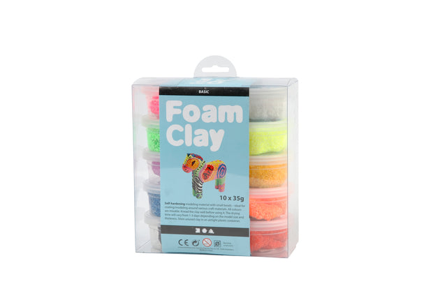 Foam Clay Boetseerklei, 10 x 35g in 10 kleuren - 2